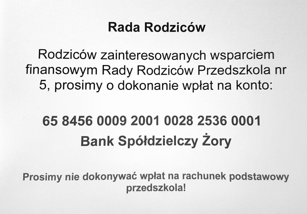 KONTO RADY RODZICÓW PLAKAT